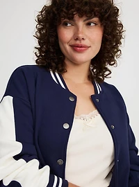 Fleece Relaxed Bomber Jacket