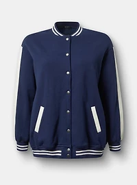 Fleece Relaxed Bomber Jacket
