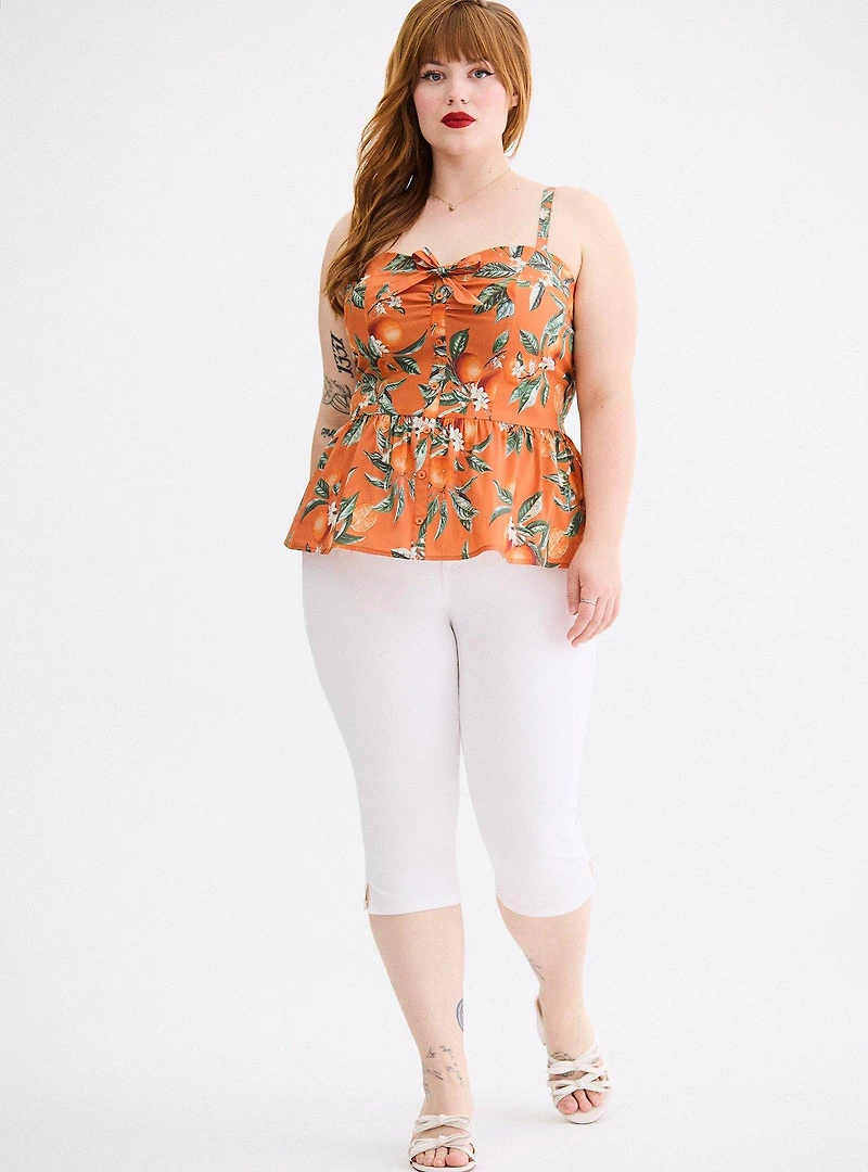 Retro Chic Peplum Sweetheart Top