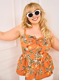 Retro Chic Peplum Sweetheart Top