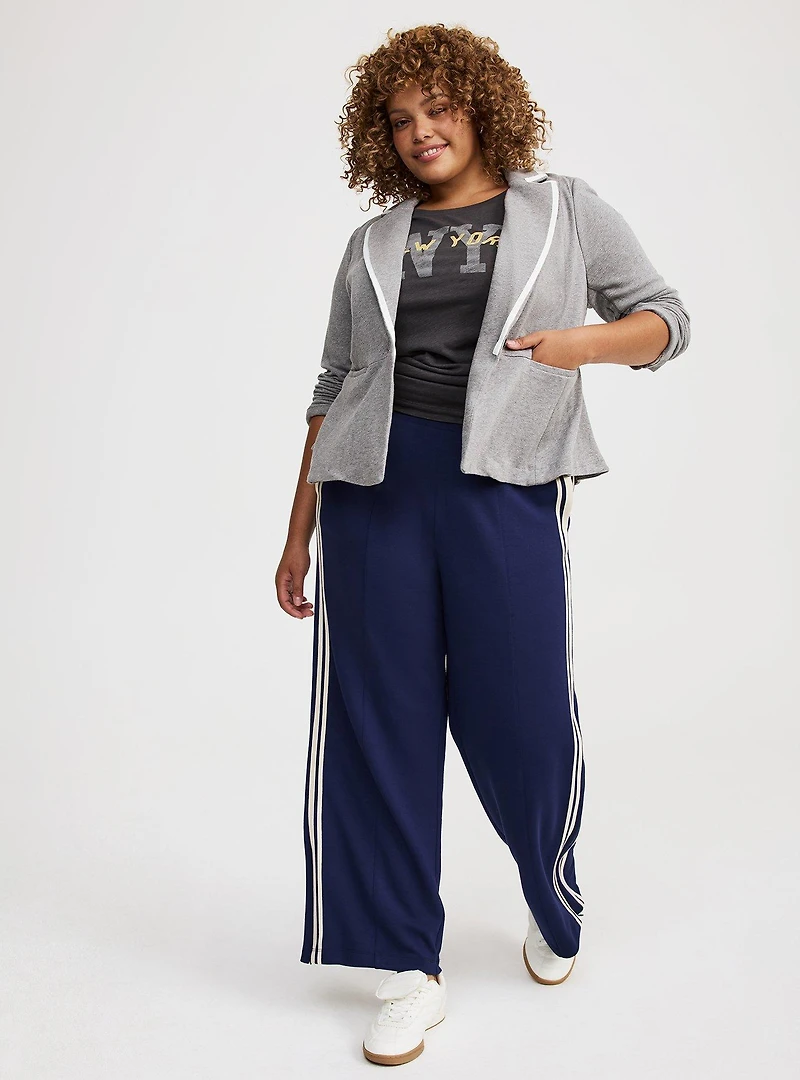 French Terry Peplum Blazer