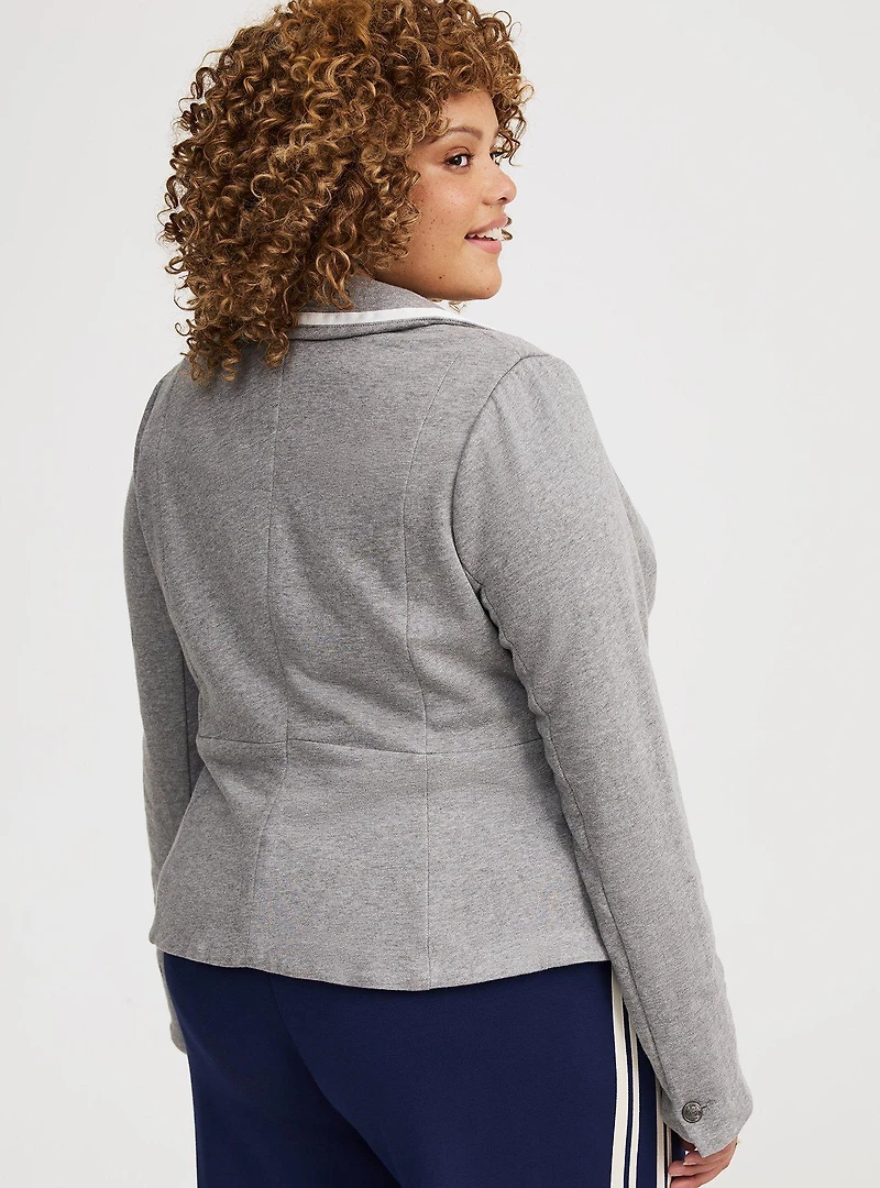 French Terry Peplum Blazer