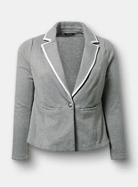 French Terry Peplum Blazer