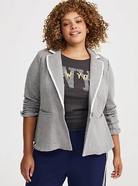 French Terry Peplum Blazer