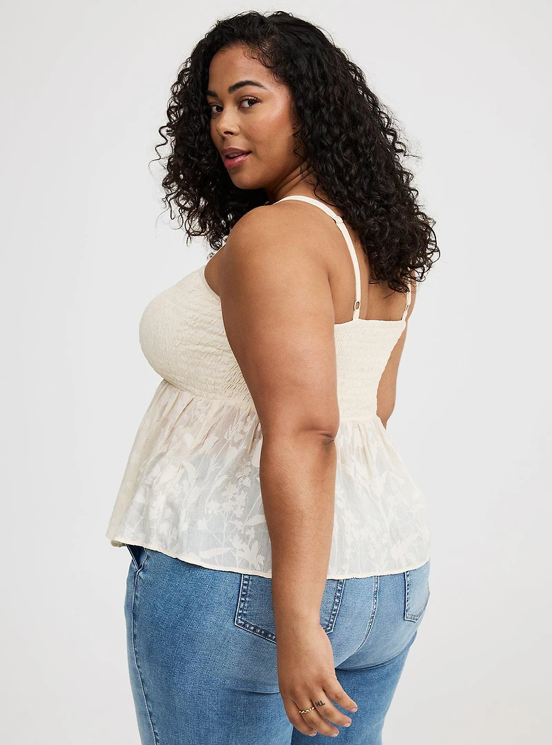 Peplum Smocked Cami