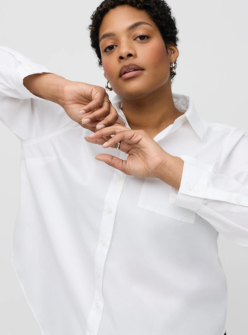 Lizzie Studio Poplin Button-Up Shirt
