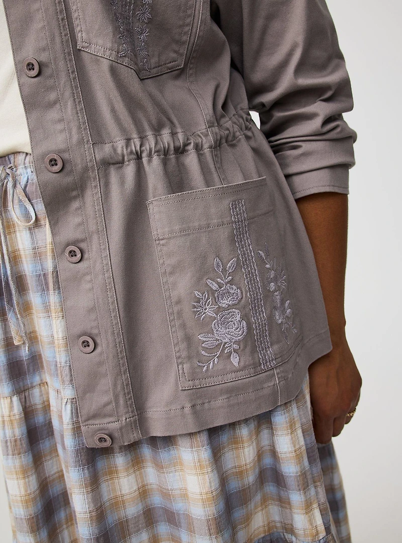 Twill Anorak Trucker Jacket