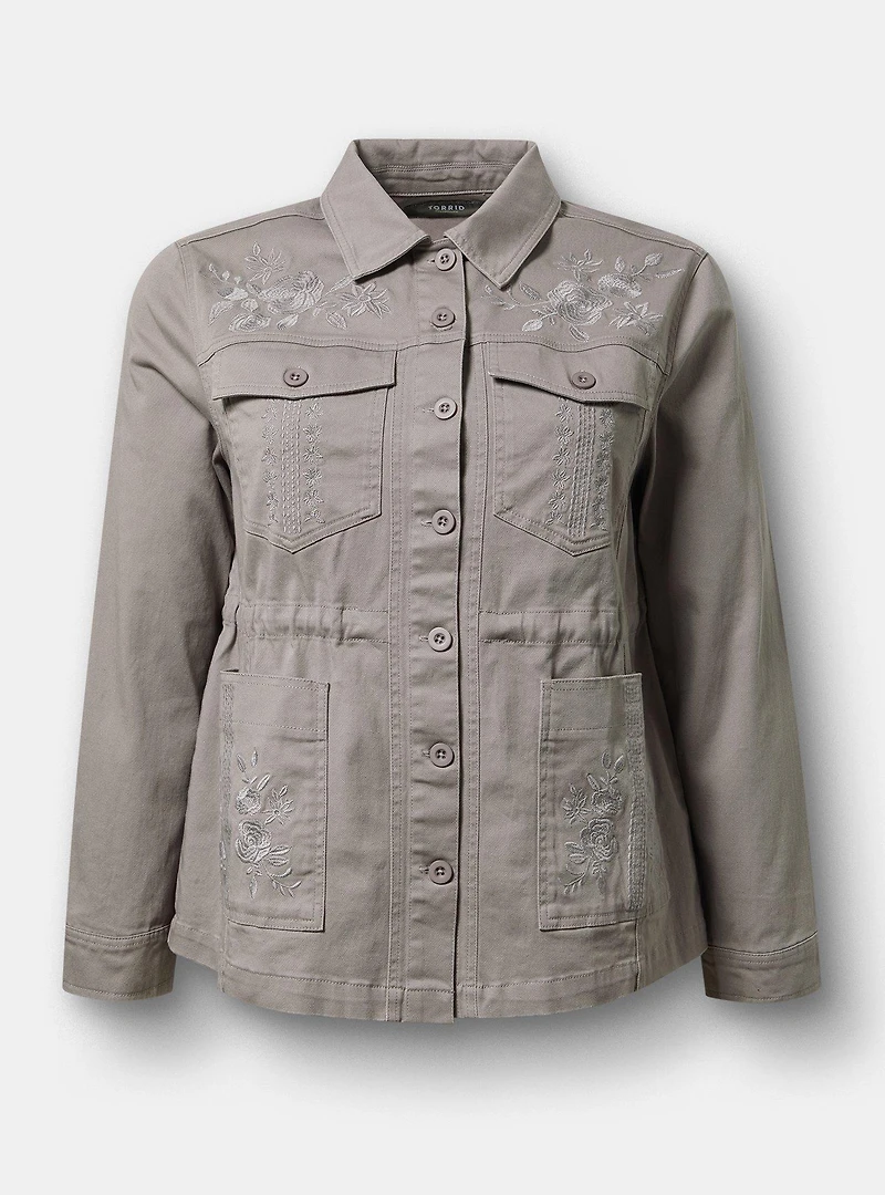 Twill Anorak Trucker Jacket