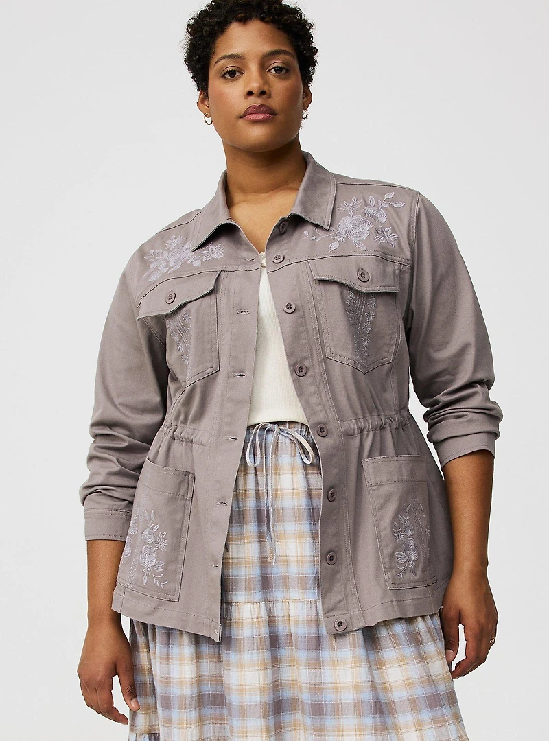 Twill Anorak Trucker Jacket