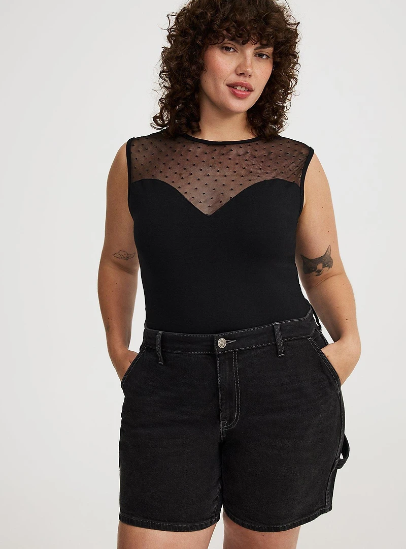Foxy Mesh Sweetheart Tank