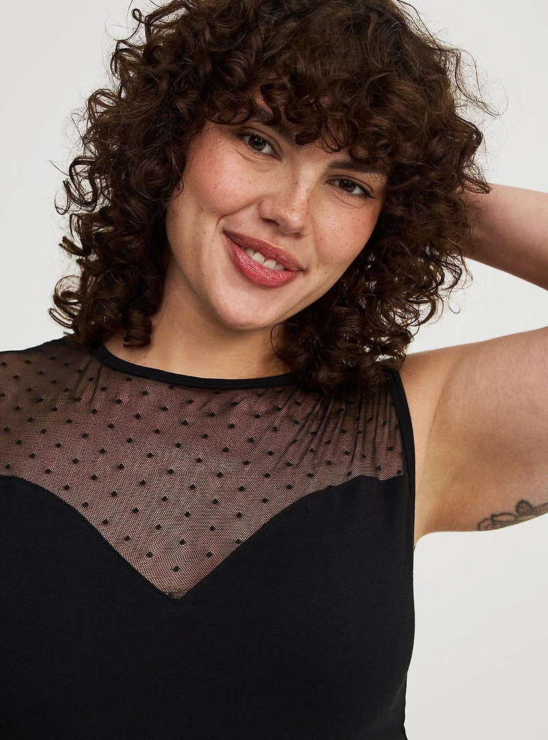 Foxy Mesh Sweetheart Tank