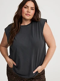 Crew Neck Dolman Tee