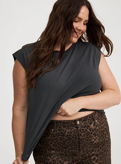 Crew Neck Dolman Tee