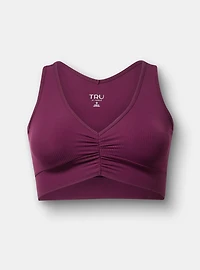 Performance Rib Ruched Active Sports Bra