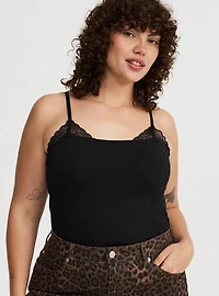 Foxy Scallop-Trim Crop Top