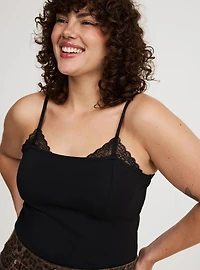 Foxy Scallop-Trim Crop Top