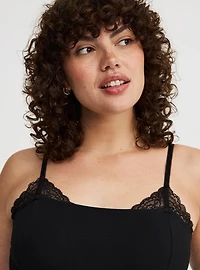 Foxy Scallop-Trim Crop Top