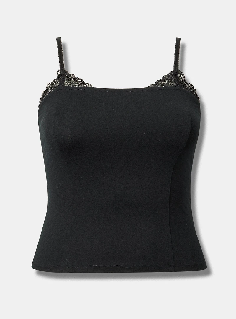 Foxy Scallop-Trim Crop Top