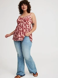Mesh V-Neck Babydoll Cami
