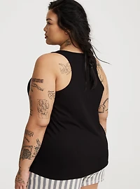 Super Soft Rib Henley Lounge Tank