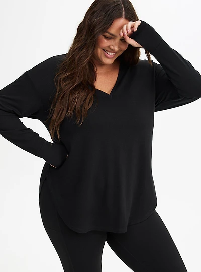 Lightweight French Terry Long Sleeve Active Top