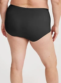 Microfiber Mid-Rise No Show Brief Panty