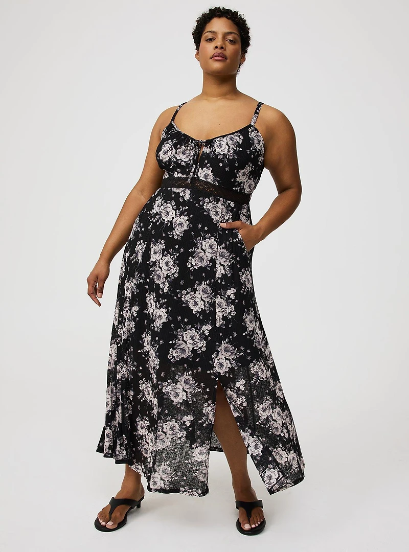 Double-Slit Maxi Dress