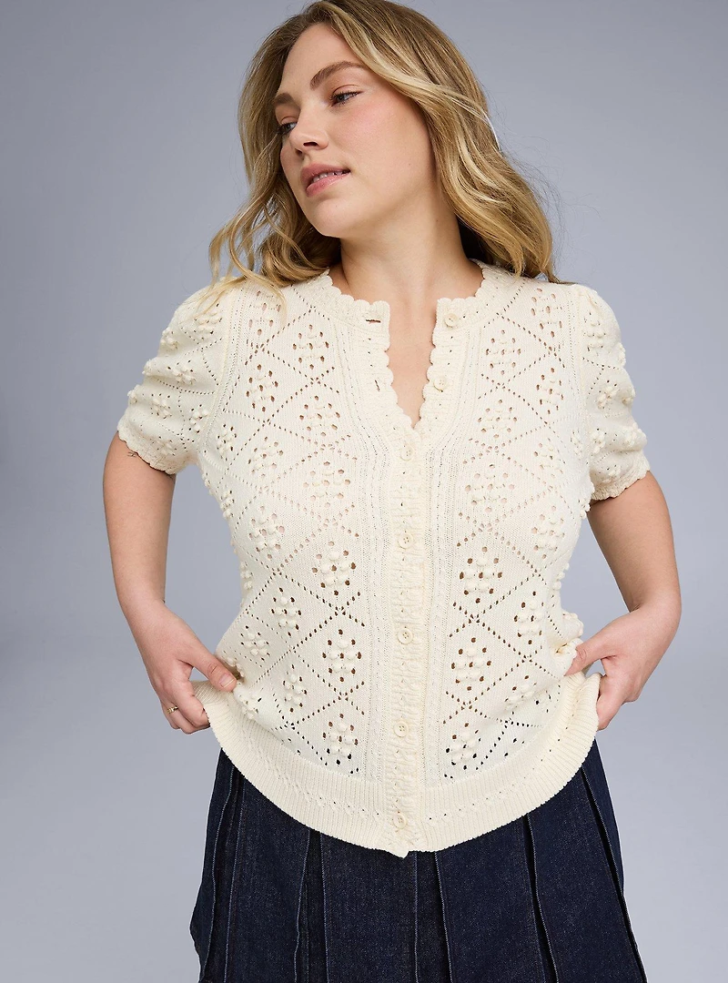 Belle Isle Scallop Edge Cardigan
