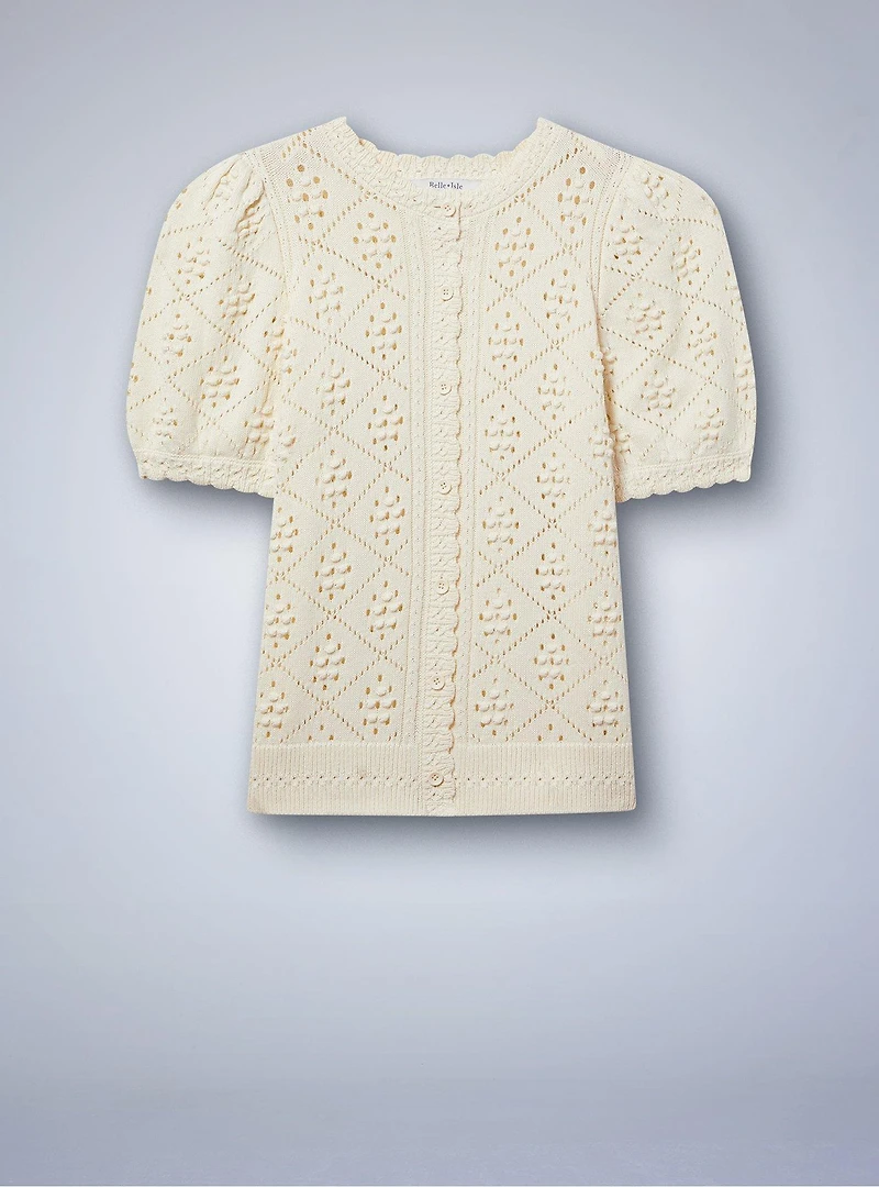 Belle Isle Scallop Edge Cardigan