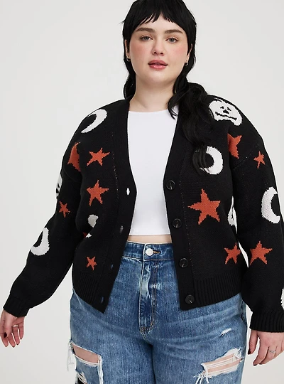 Halloween Button-Up Cardigan