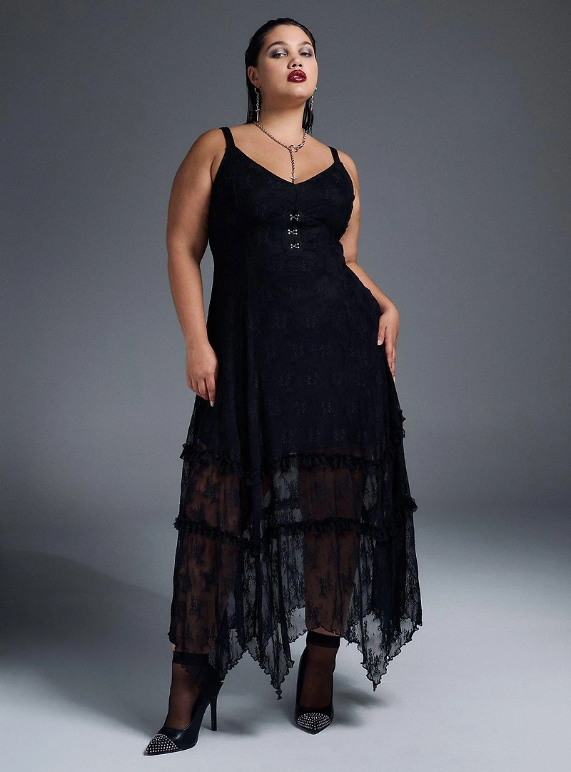 Nightfall Tiered Lace Maxi Dress