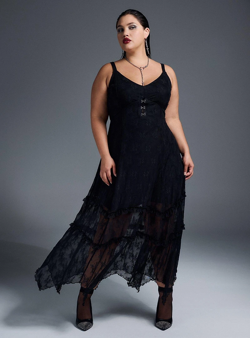 Nightfall Tiered Lace Maxi Dress