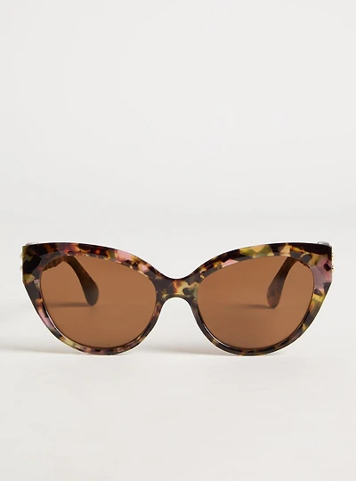 Anglular Cateye Twist Sunglasses
