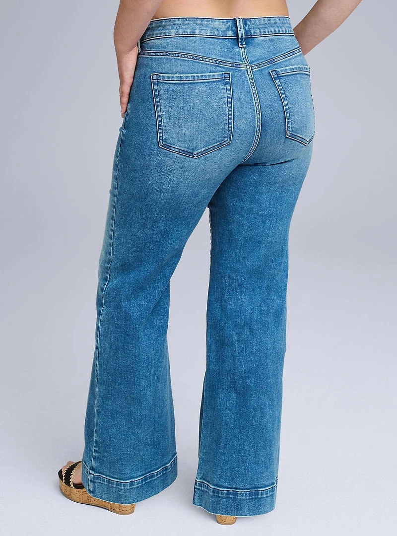 Belle Isle High-Rise A-Line Flare Jeans