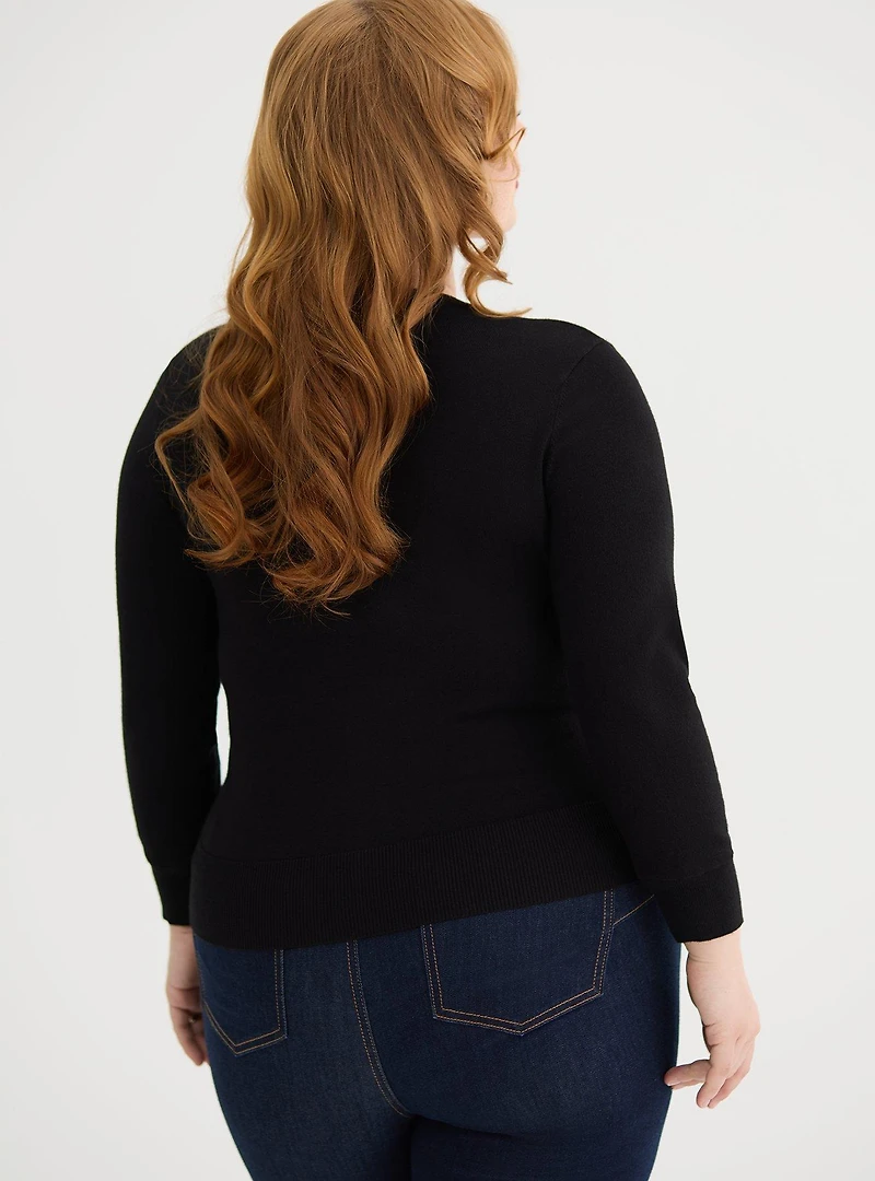 Retro Chic Embroidered Cardigan