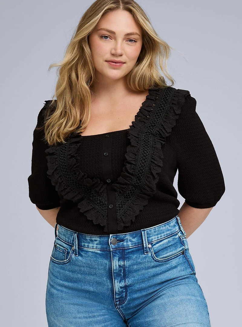 Belle Isle Ruffle Pullover Top