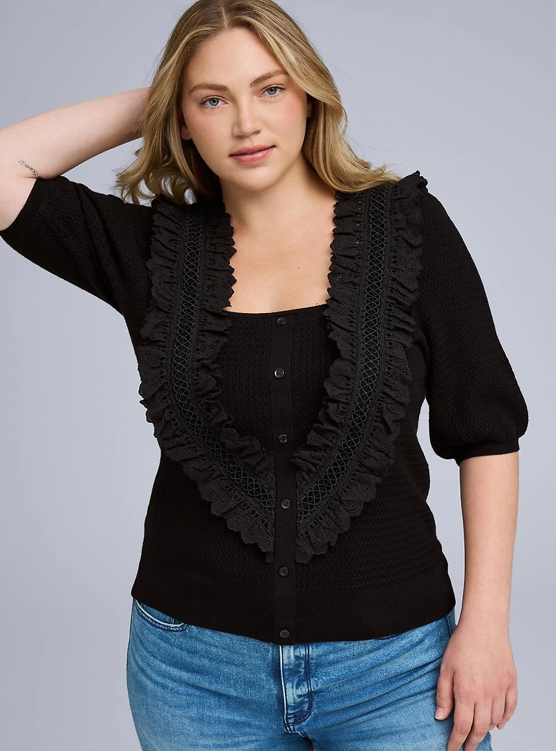 Belle Isle Ruffle Pullover Top