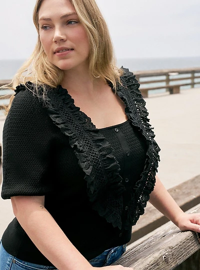 Belle Isle Ruffle Pullover Top