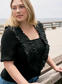Belle Isle Ruffle Pullover Top