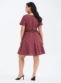 Retro Chic Surplice Mini Dress