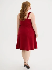 Retro Chic Knee-Length Corduroy Dress