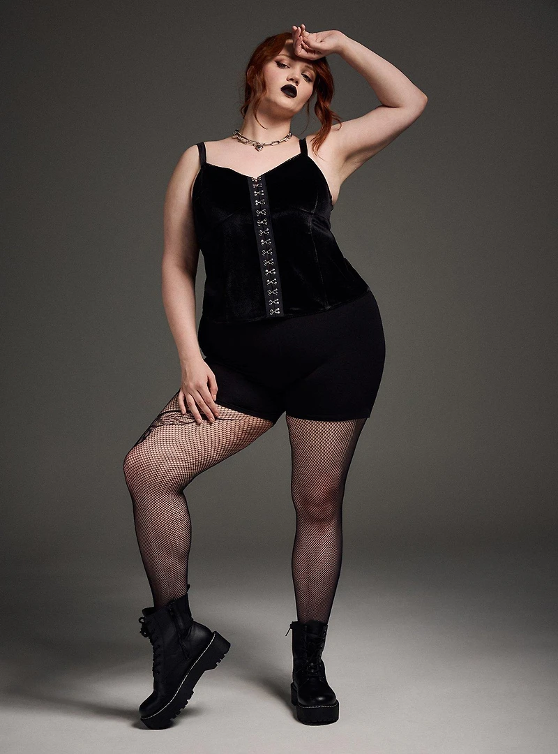 Nightfall Velvet Hook & Eye Cami