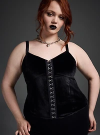 Nightfall Velvet Hook & Eye Cami