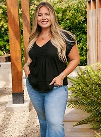 Belle Isle Smocked Trapeze Top