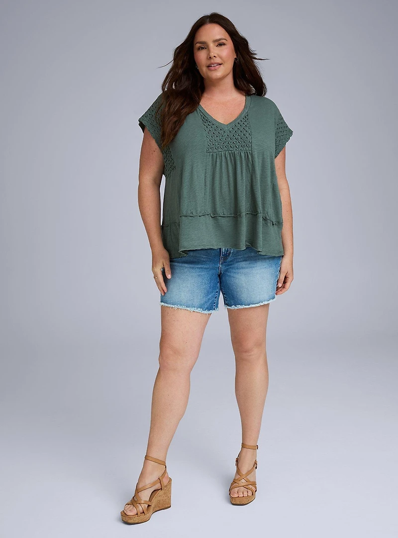 Belle Isle Pintuck Trapeze Top