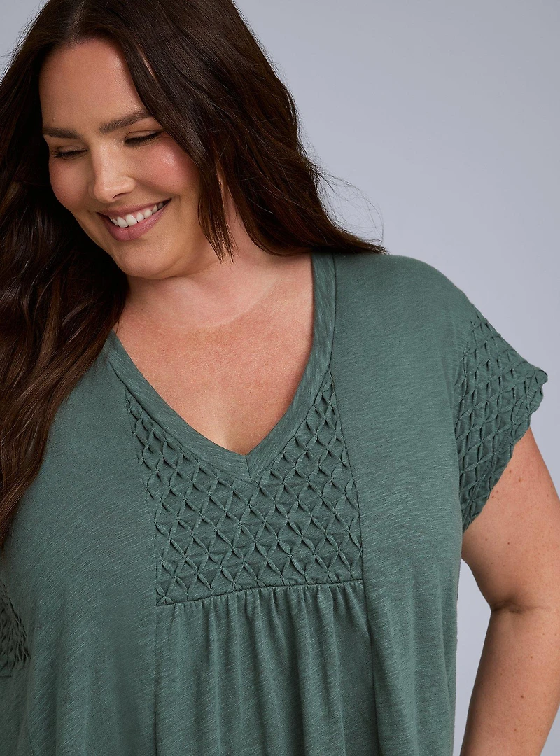 Belle Isle Pintuck Trapeze Top