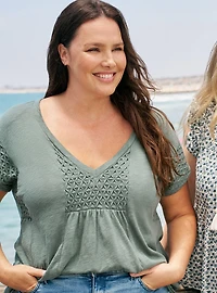 Belle Isle Pintuck Trapeze Top