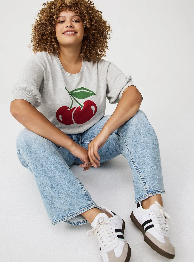 Cotton-Blend Crew Pullover Sweater