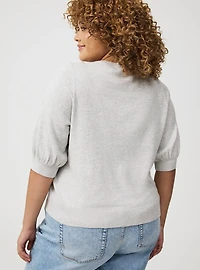 Cotton-Blend Crew Pullover Sweater