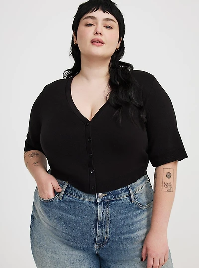 Button-Front Shrug